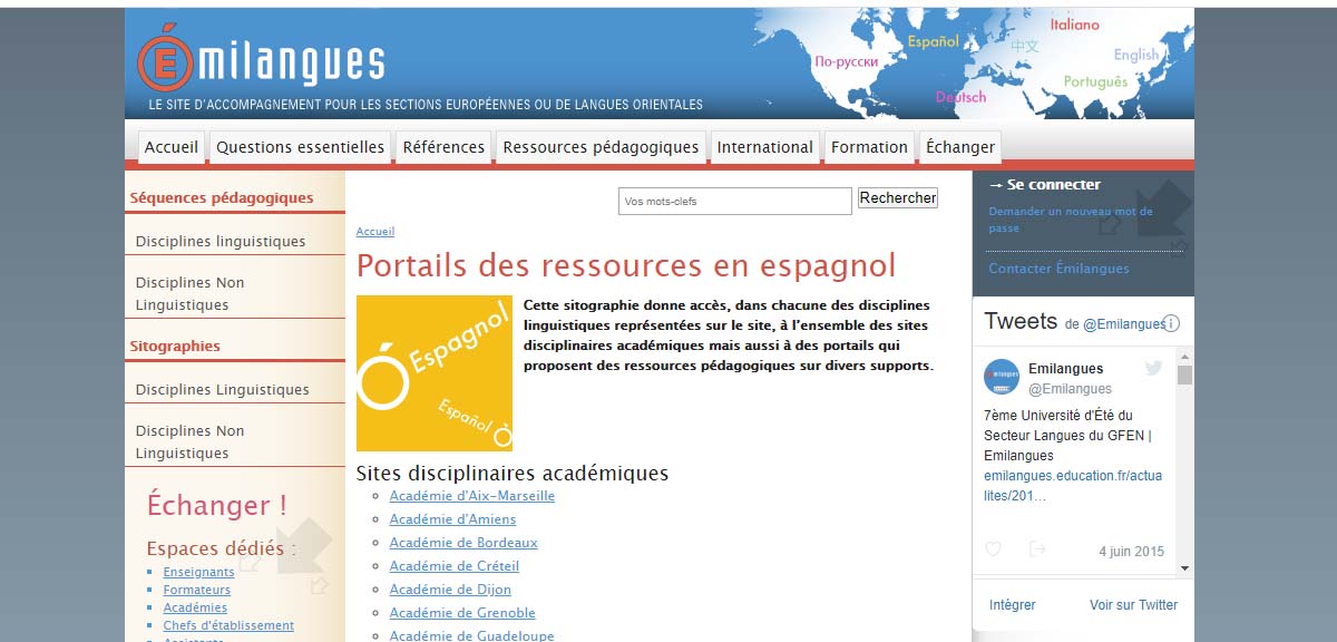 Émilangues - Portail des ressources en espagnol